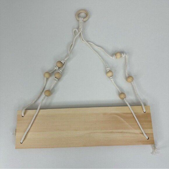 Macrame New Bohemian Home Garden Hanging Decor Plant Shelves 2-Piece Lot Bundle - Picture 4 of 9